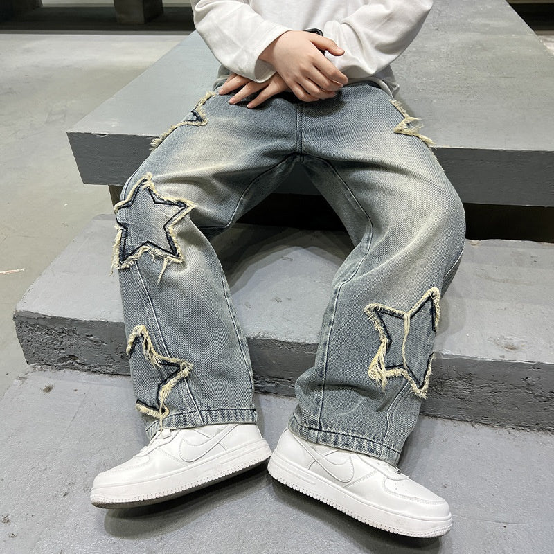 Jeans Pentagramme à grande échelle pour grands enfants