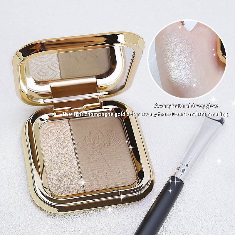 Palette contournante 3-en-1 maquillage visage pour l'ombrage et la mise en valeur du nez