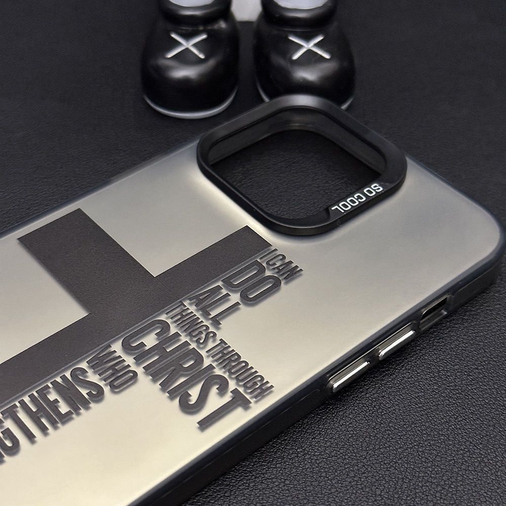 Cross Anglais Couleur Argent Étui de téléphone résistant à la chute