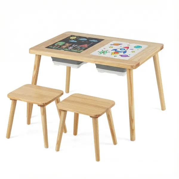 Table d'activités et chaises pour enfants tout-en-un