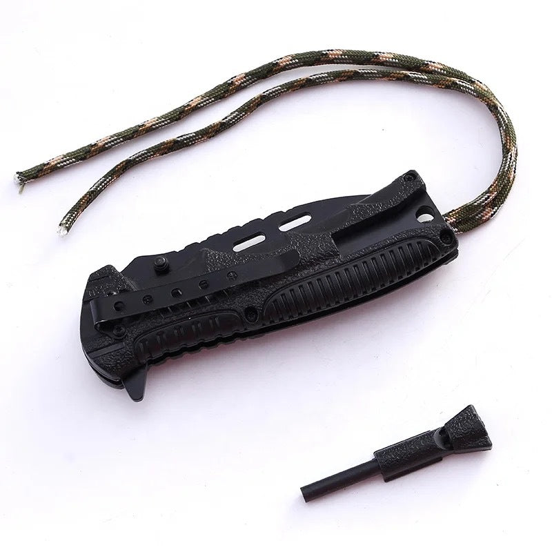 Couteau pliant multifonction portable pour usage extérieur