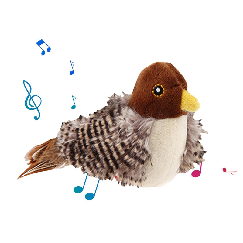 Jouets interactifs pour chats Simulation électrique en peluche d'oiseaux Chats animaux Jouets de location avec Fe