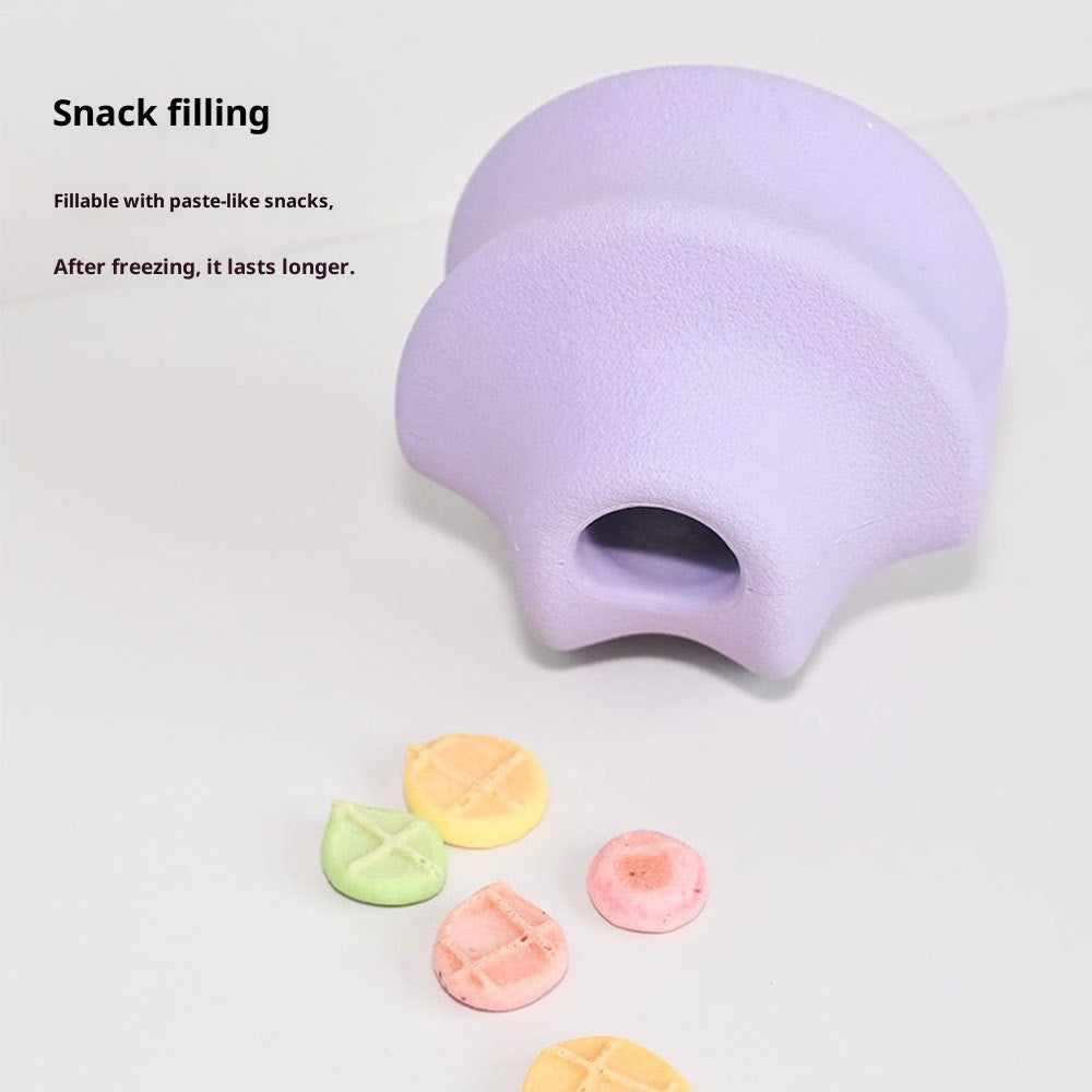 Natural rubber pet food dispensing toy