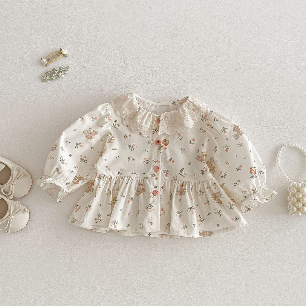 Bébé Saison Coréen Style Lapin Robe de Princesse Florale