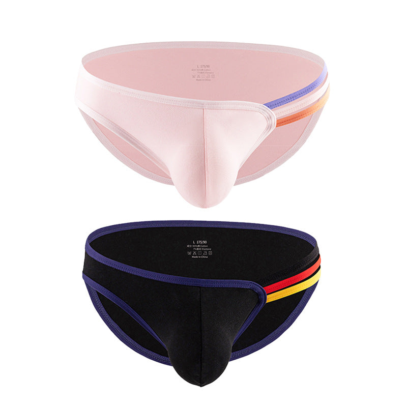 Homme en forme de T Rainbow Coton respirant Sexy High Elastic Slip U Bag