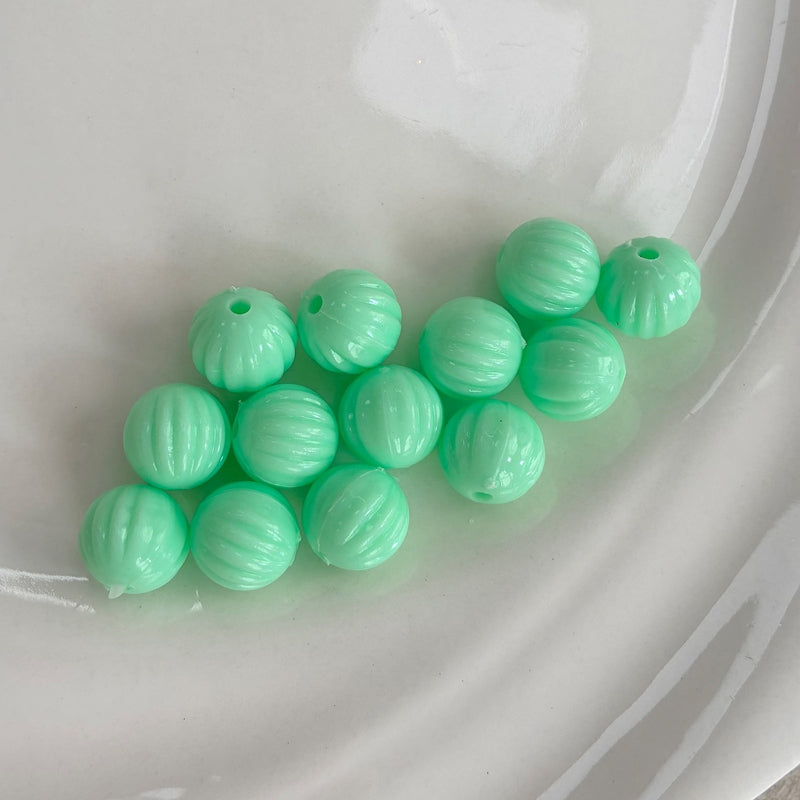Perles acryliques à citrouille de 10 mm