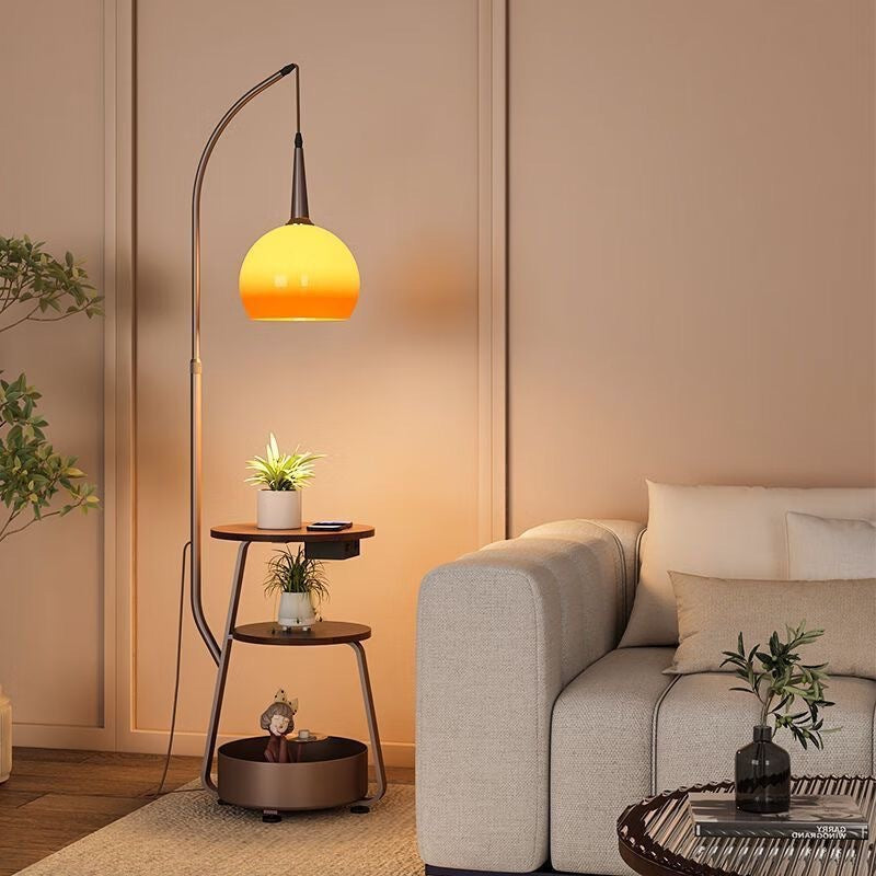 Lampadaire moderne et table de chevet avec une lumière de style Yuzu