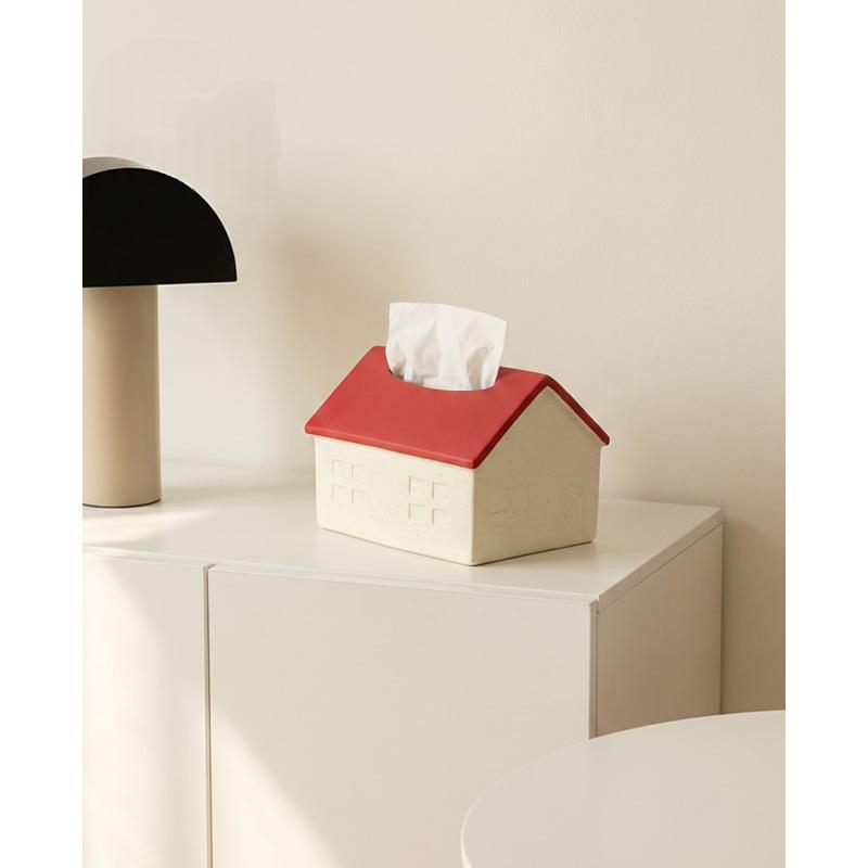 Objet décoratif peint à la main salon et salle de bains Tissue Box