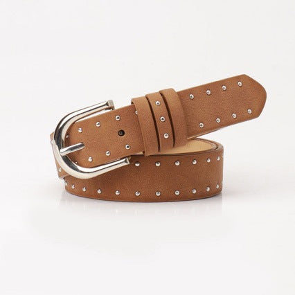 Léopard-empreinte Rivet Ceinture féminine