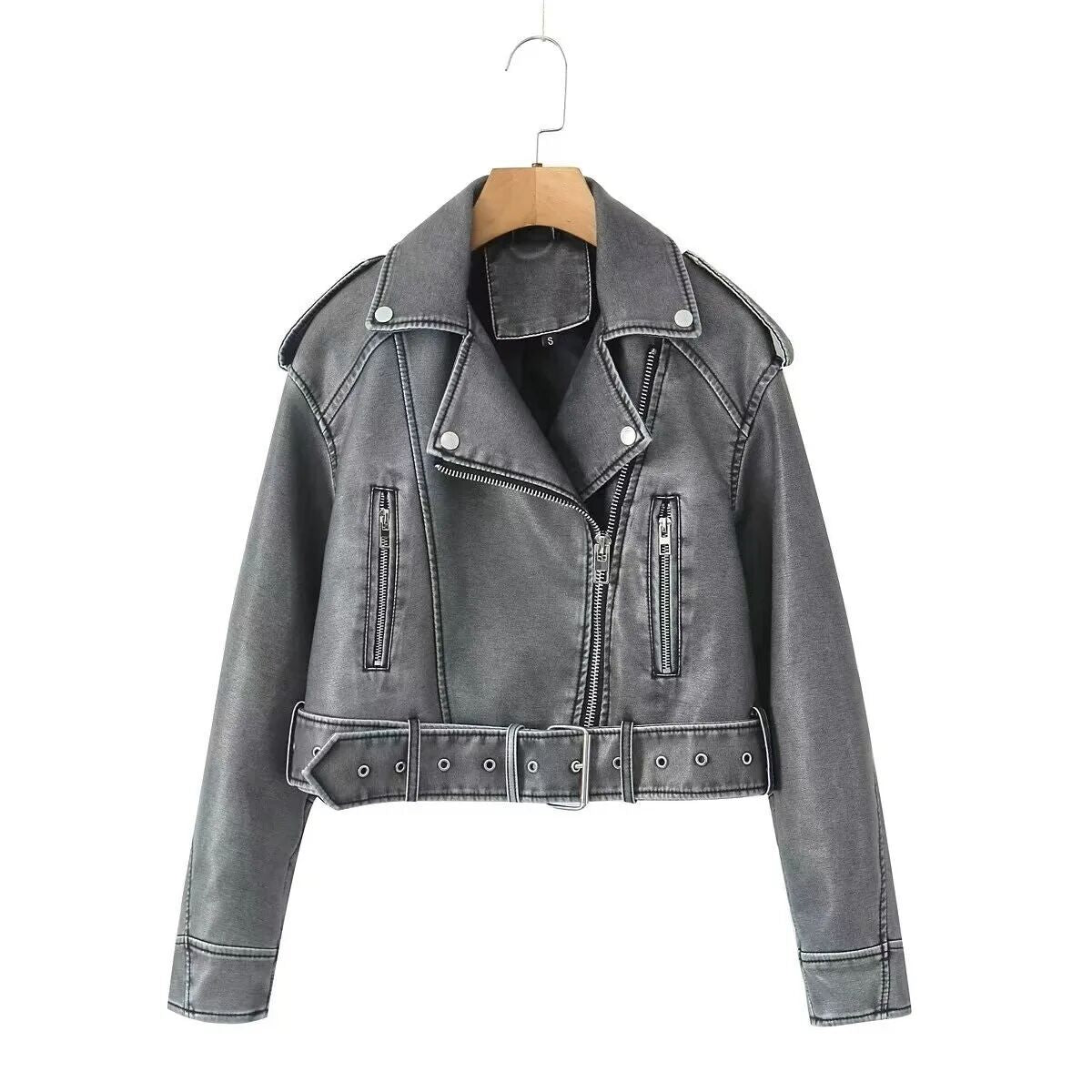 Best-seller Street style Retro Tundown Collar Loose Laved Jacket