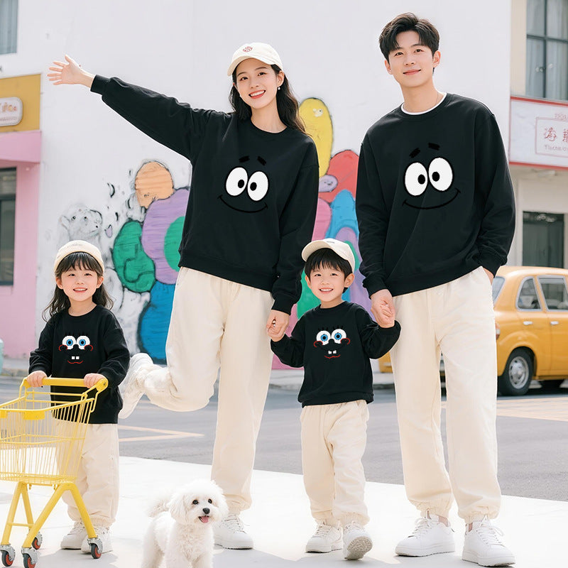 Sweatsuits d'allumettes parents-enfants AutomneHiver Styles pour les familles de trois ou quatre occasionnels