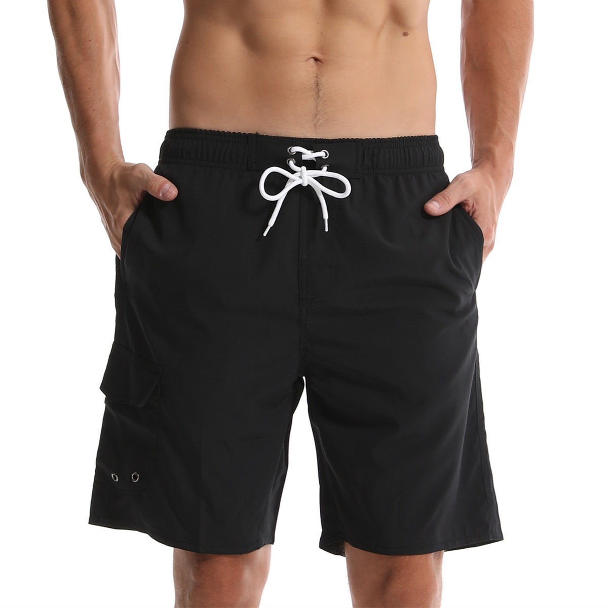 Cross Border Hommes Summer Solid Color Beach Pantalons Hommes Cinq Point Short Mesh Respirant