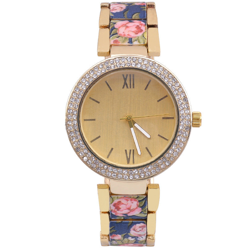 Fashion Printing Steel Watch Femmes