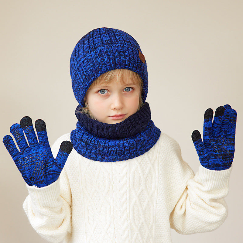 Capuche en laine tricotée pour enfants
