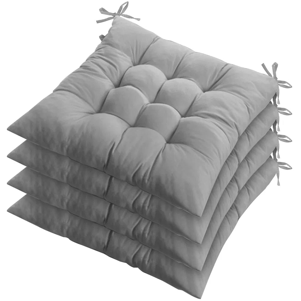 Chaise 4Pcs Coussin Pads Oreiller Soft Tie sur des tapis carrés pour la maison bureau voiture assis