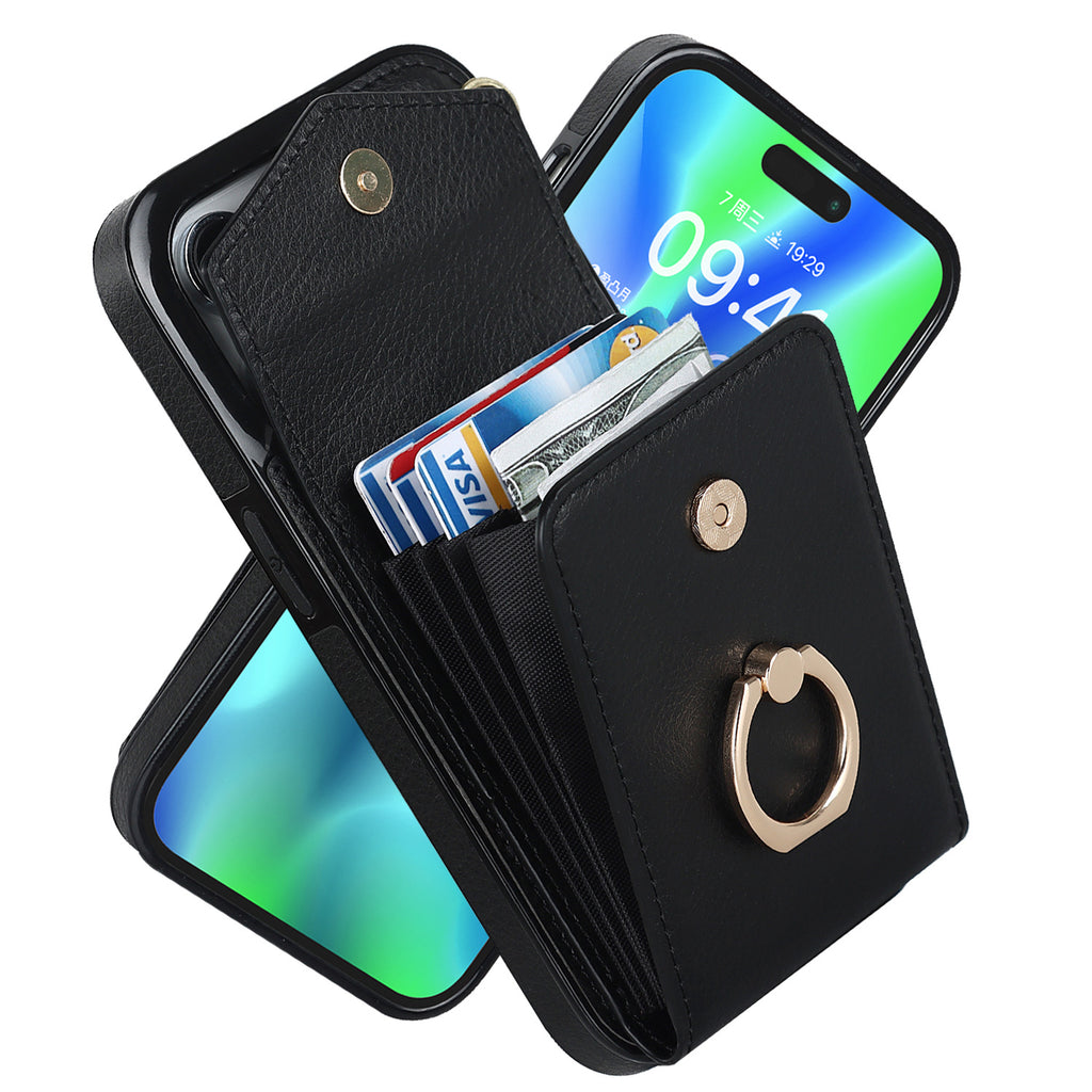 Boîtier en cuir polyvalent avec boîtier de téléphone multifonctionnel