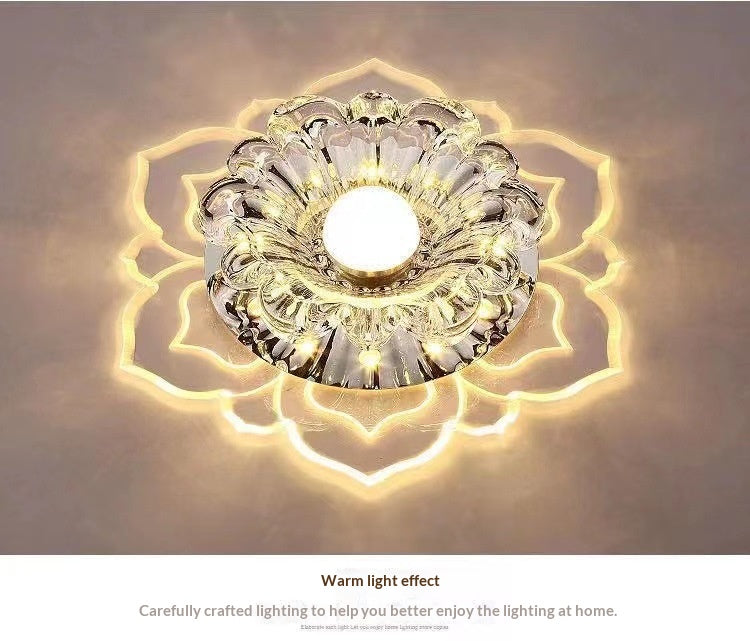 Cristal couloir couloir lumière minimaliste moderne Spotlight LED encastré fixation