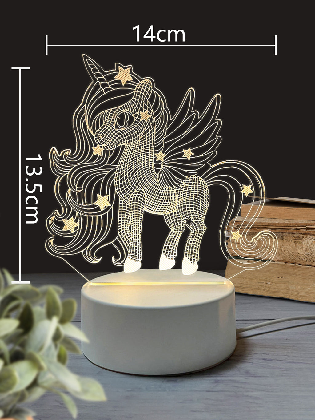 3Dd petite lampe de nuit LED lumière USB lumière ambiance lumineuse chambre