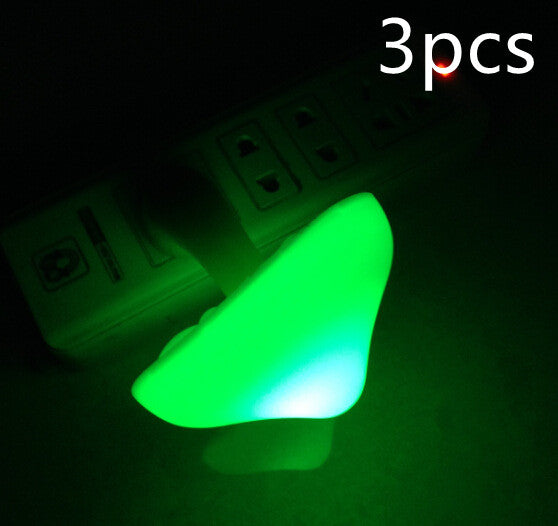 LED Night Light Mushroom Wall Socket Lampe EU US Plug Warm White Light-control Capteur Bedro