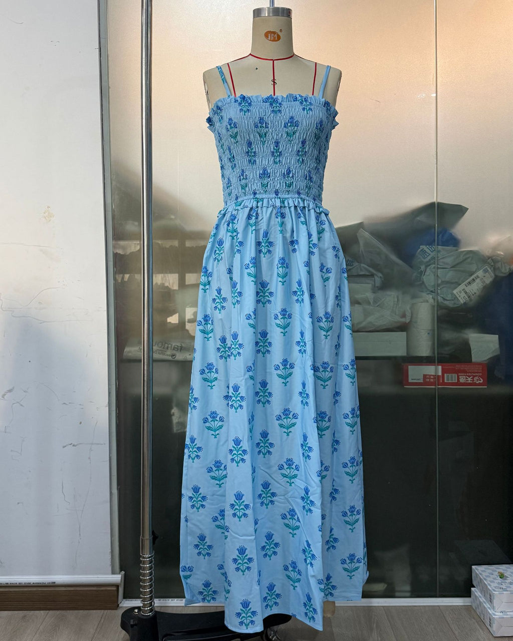 Robe casuale en strap à imprimé floral pour femmes