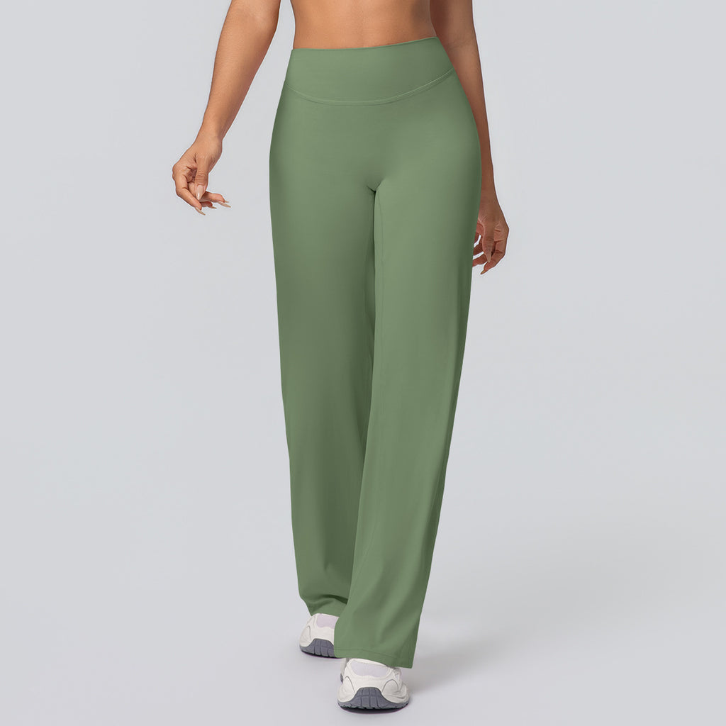 Pantalon de yoga en couleur solide, taille haute C'est un coup de pied
