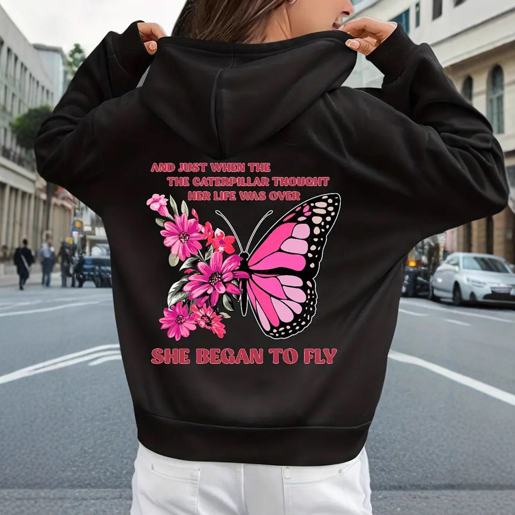 Sweatshirt à capuche pour femmes élégantes pour le printemps et l'automne