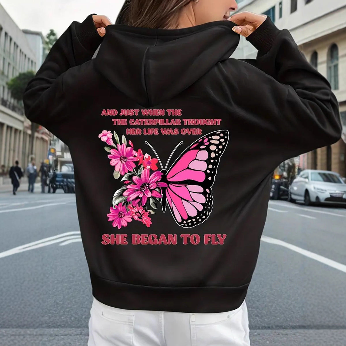 Sweatshirt à capuche pour femmes élégantes pour le printemps et l'automne