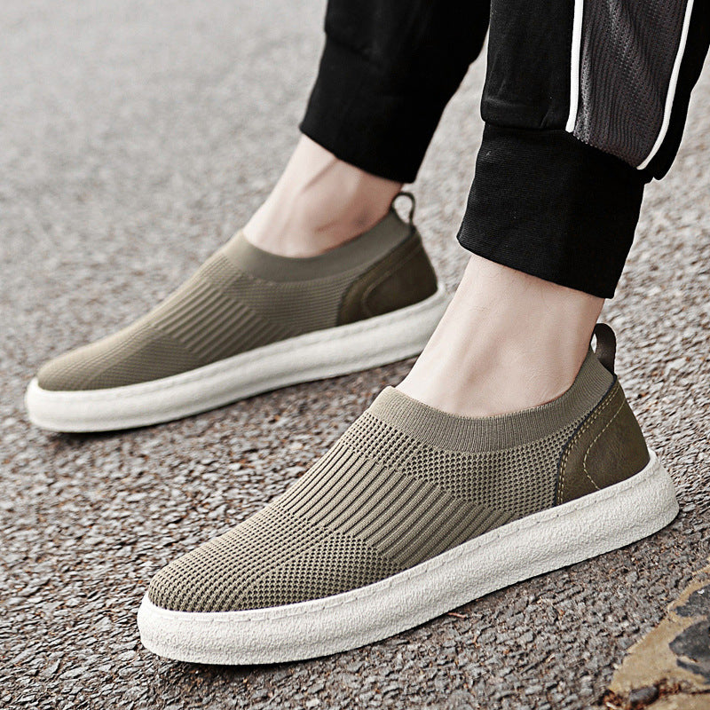 Hommes Flyknit Mesh Upper Loafers Slip-on Design