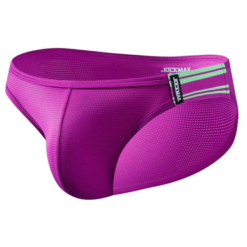 Tissu fluorescent Sous-vêtements pour hommes Triangle Silk Mesh