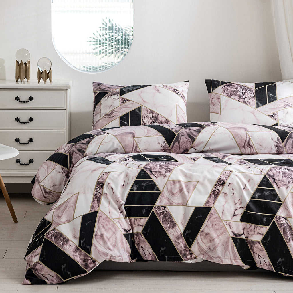 Accueil Textiles Literie Transfrontalière Exclusive Colorée Géométrique Marbré imprimé