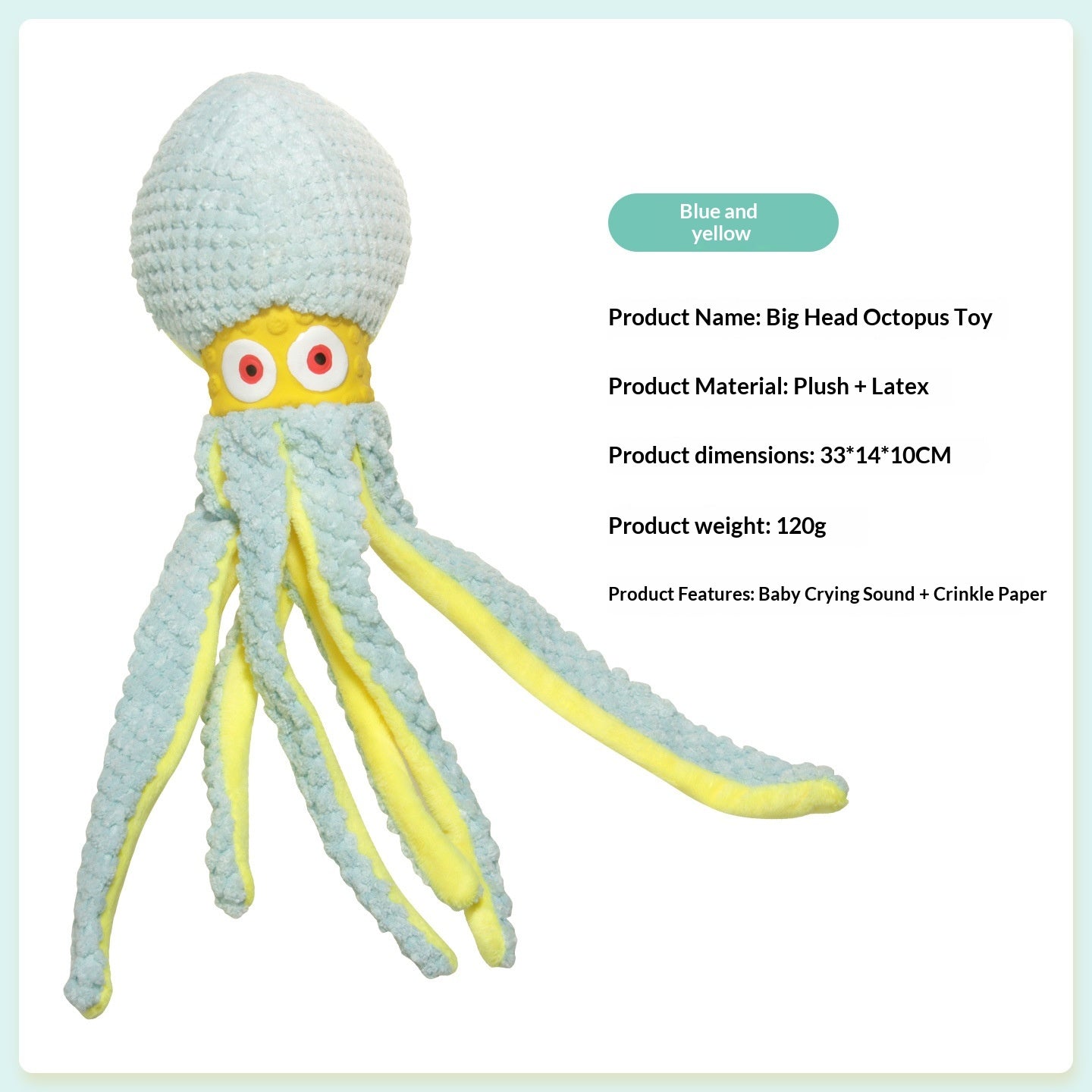 Jouet en peluche de latex octopus