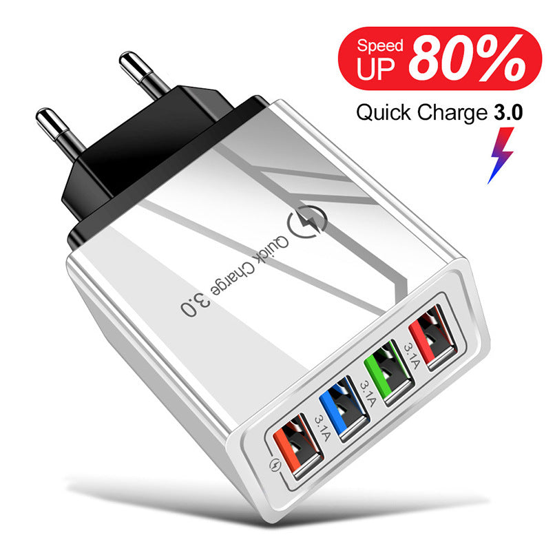 Couleur lumineuse téléphone mobile Charge Head Intelligent 3A