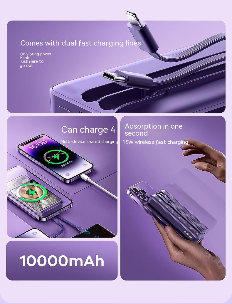 Avec chargeur sans fil à aspiration magnétique de câble de grande capacité
