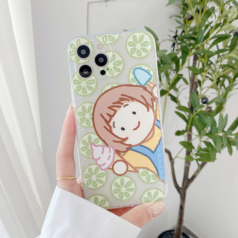 Cute mode Sunflower Transparent Phone Case