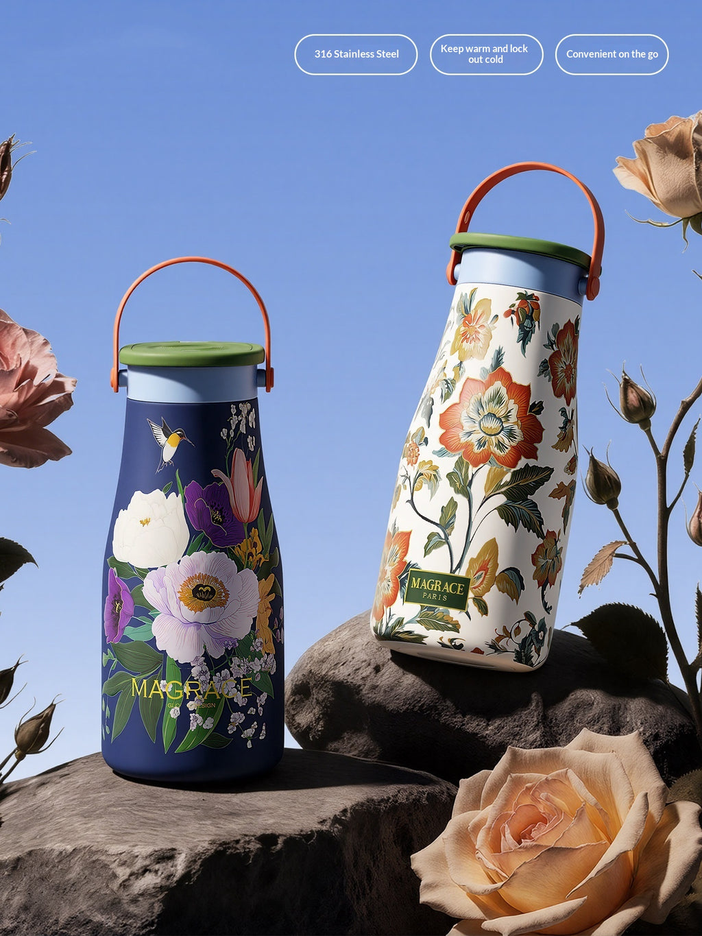 Mug thermique en acier inoxydable avec un liner intérieur en céramique Grande capacité