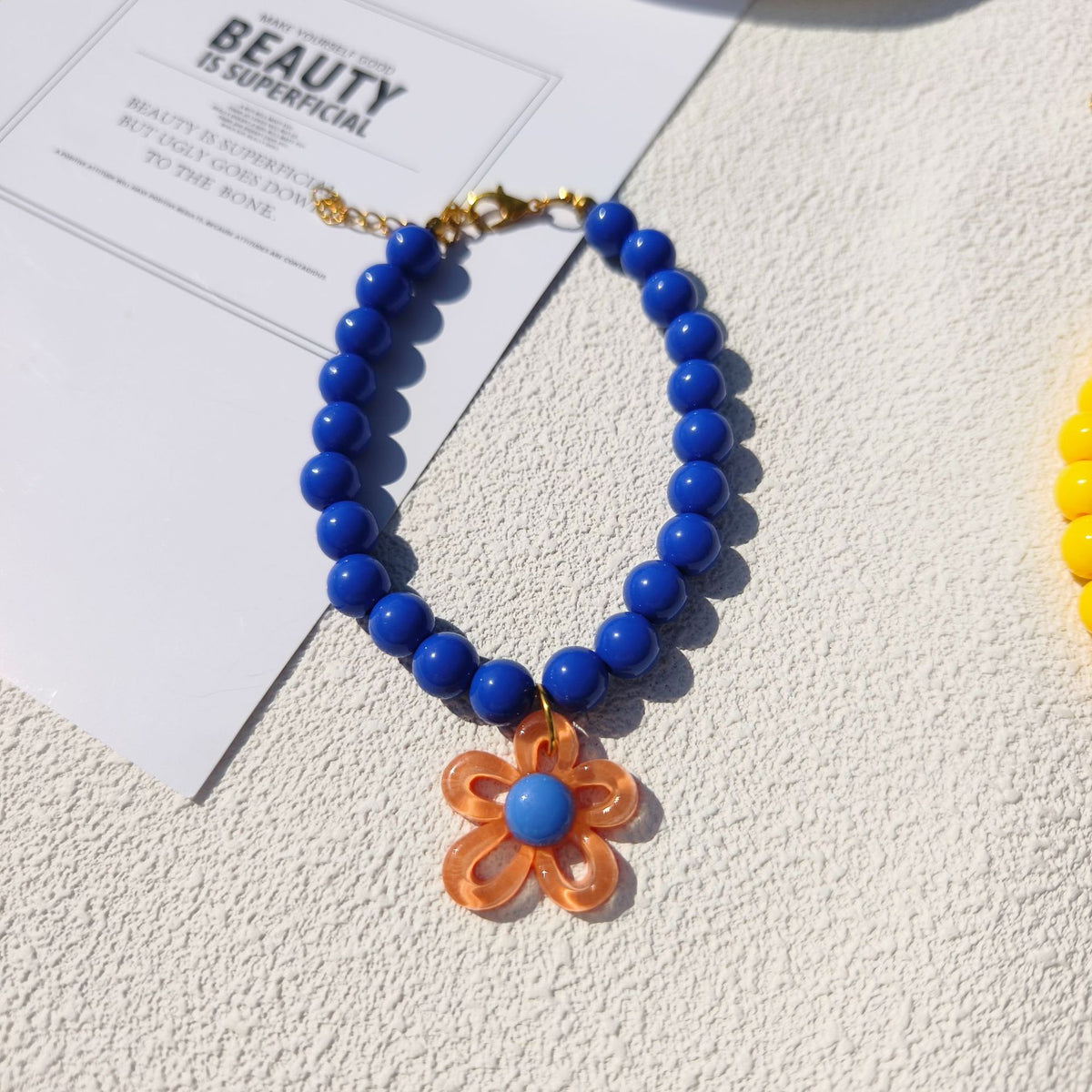 Collier dopamine perle de fleurs