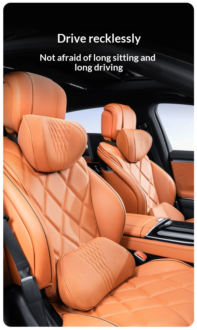 Summer Respirant Memory Foam Car Headset & Lombar Support