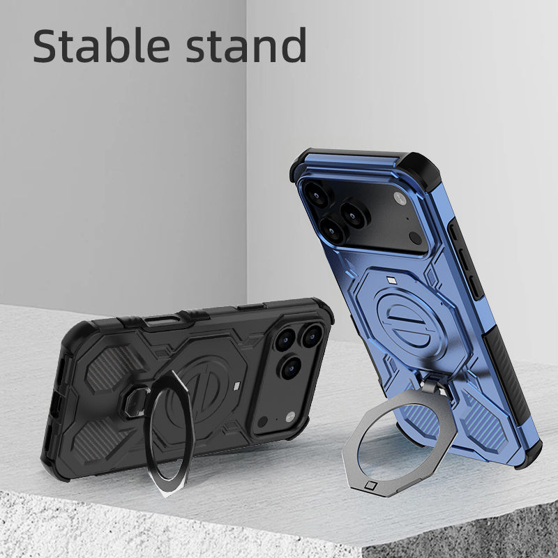 Pour I Téléphone 17 Pro Couverture de téléphone Shockproof Kickstand robuste magnétique
