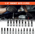 53 Pcs 1 4 Drive Socket Set & Tool Sets Cliquets ensemble avec Bit Socket Set UK