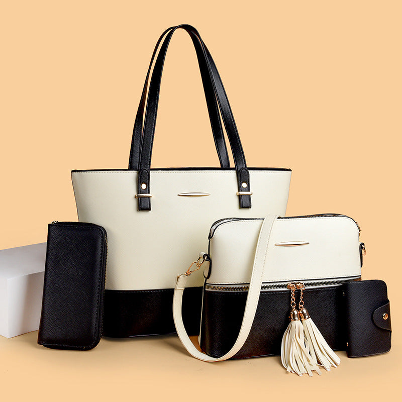 Pitching Color-Block Tassel Fashionable Sac à Grande Capacité