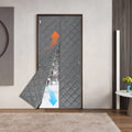 2.1x1m Rideau de porte anti-vent Rideau de porte magnétique isolant thermique Rideau de porte privé Rideau de porte