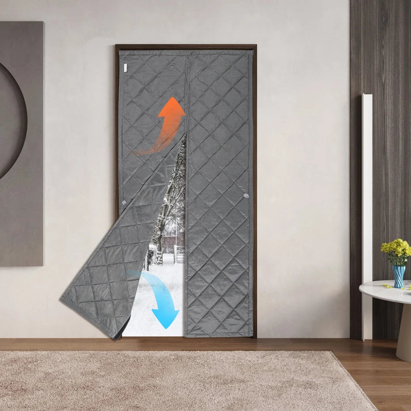 2.1x1m Rideau de porte anti-vent Rideau de porte magnétique isolant thermique Rideau de porte privé Rideau de porte
