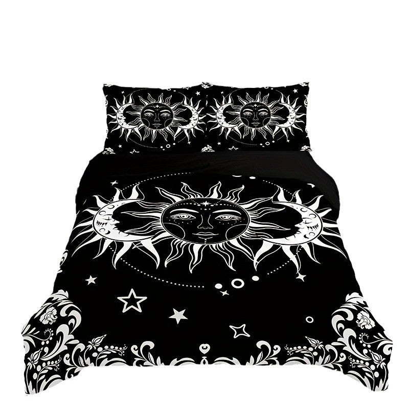 Revêtement respirant et confortable avec un soleil et une lune noir et blanc