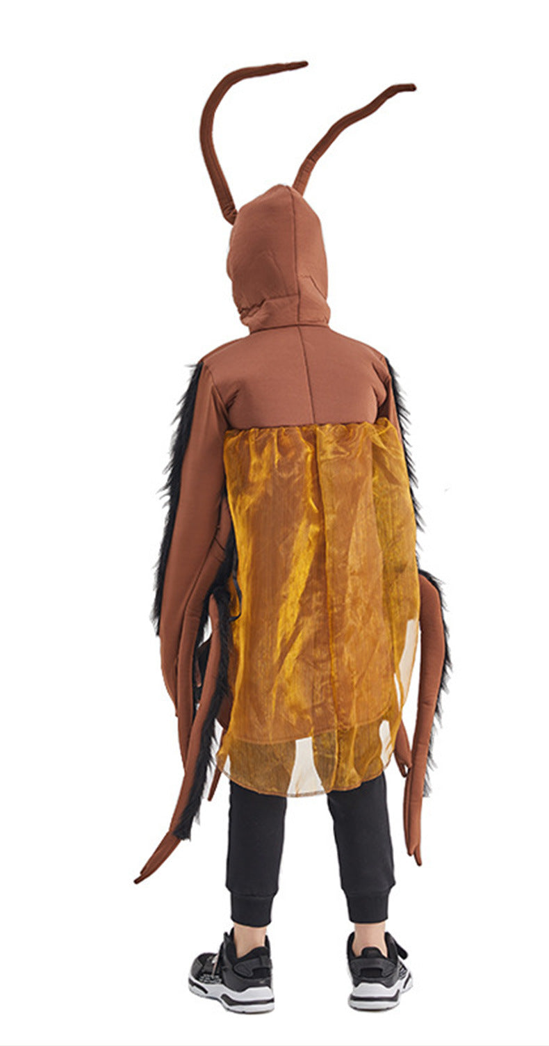 Halloween Carnaval Party Performance Porter une scène Cosplay Enfants Cockroach Une pièce Cosu