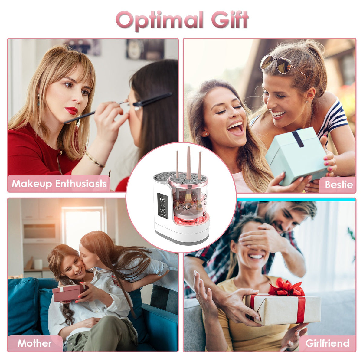 4 En 1 Nettoyeur de brosse électrique USB Powered Automatic Brush Blender Machine avec le temps