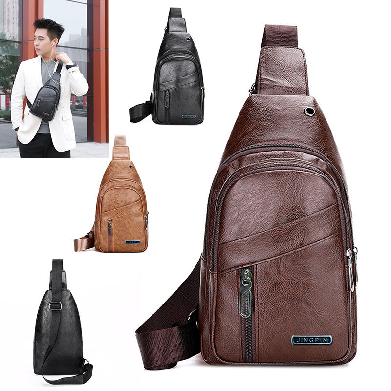 Sac à bandoulière multicouches de grande capacité étanche pour homme