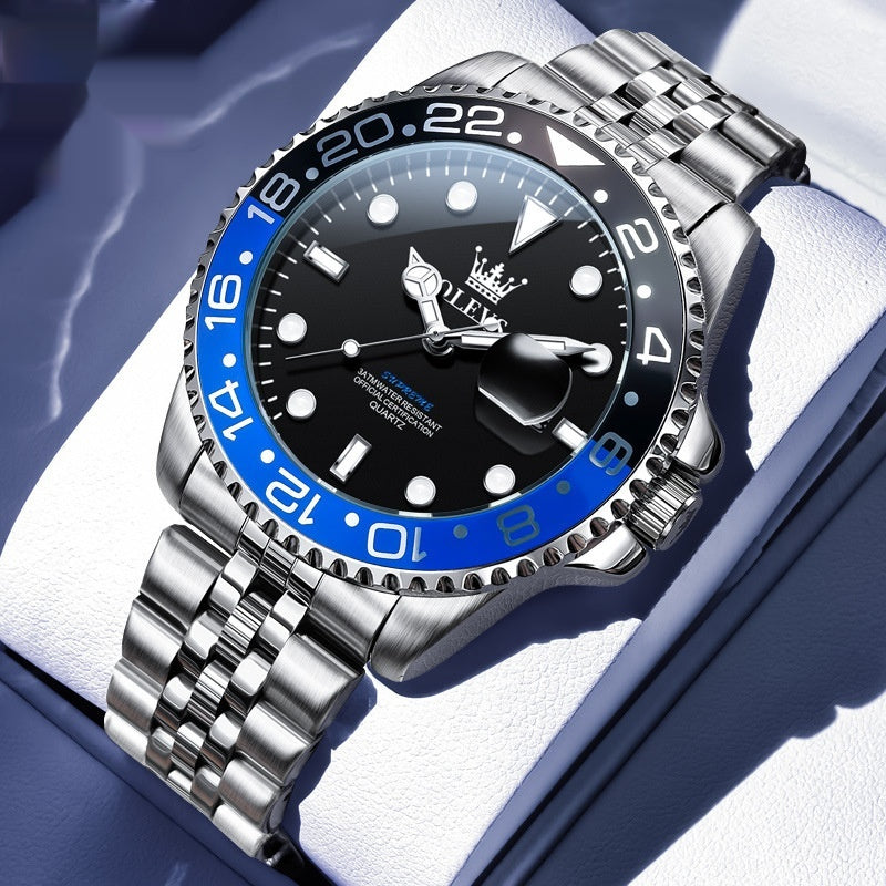 Trendy Taille de bague Lumineux Imperméable Montre Quartz Ghost