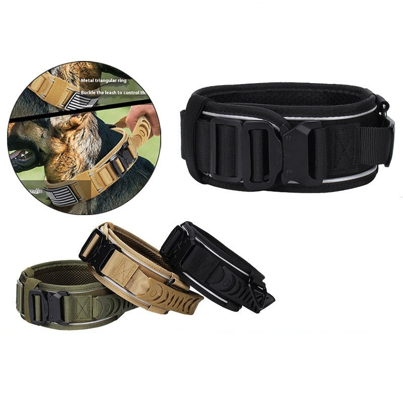 Collier de chien en nylon réfléchissant et laisse extérieure pour animaux de compagnie