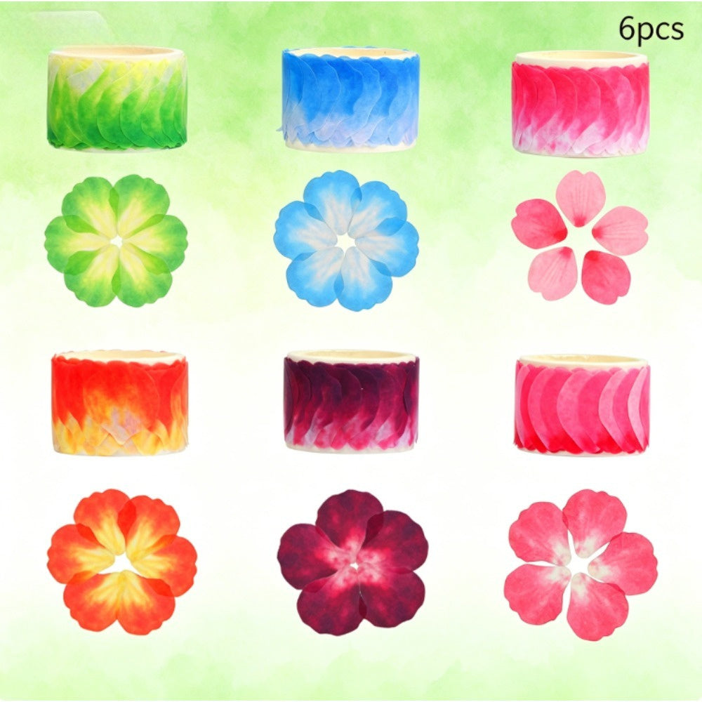 6 rouleaux de motif floral décoratif Ribbon avec différents modèles pour l'emballage de cadeaux et Cra
