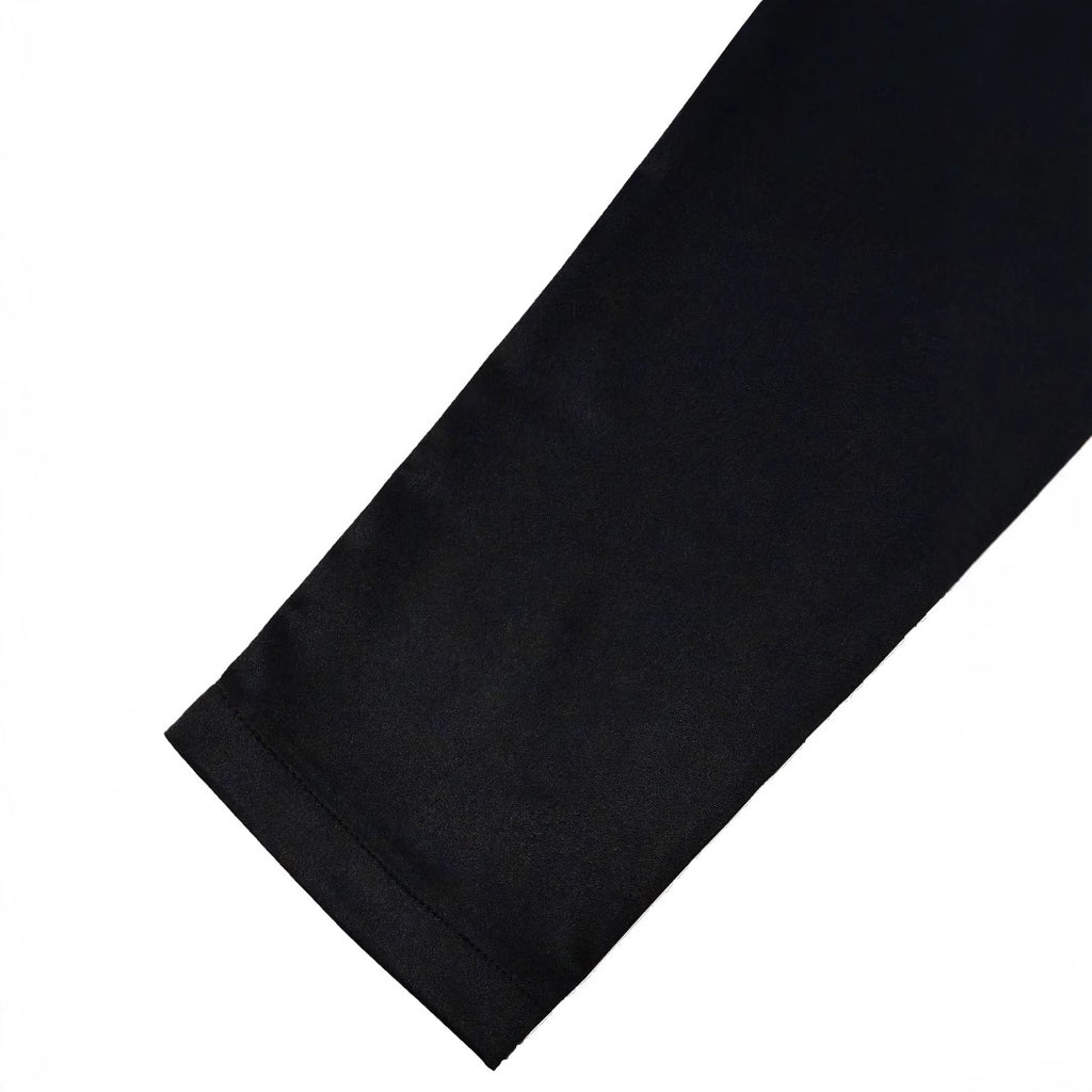 Robe de collier de stand d'affaires Slim Fit Casual Slim Sleeve, couleur solide pour homme